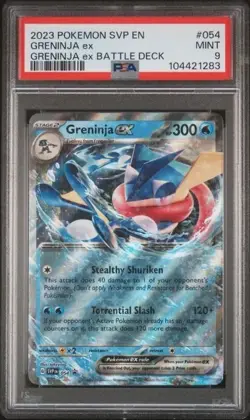 GRENINJA EX #054 PSA 9 • 2023 Battle Deck Pokemon 1283 - Image 1