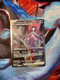 Team Rocket's Mewtwo ex 231/182 SIR Destined Rivals Pokemon Card LP (See Desc.) - Image 3