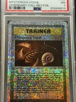 Pokemon Legendary Collection Reverse Holo Foil Mysterious Fossil 109/110 PSA 7 - Image 1