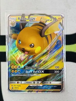 Pokemon Card TCG - Raichu GX SM213 Promo Sun & Moon Black Star Promos Near Mint - Image 1