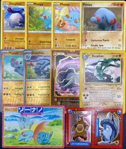 10x Pokemon Cards Donphan Phanpy Collection Lot - Holo Rare Deoxys Vintage TCG - Image 1