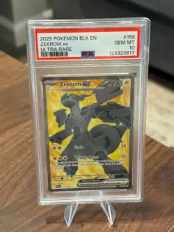 Pokemon TCG Holo Ultra Rare Full Art Zekrom EX 158/086 PSA 10 - Image 1