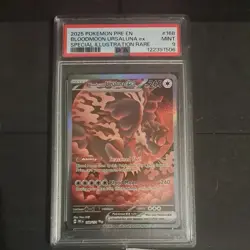 Pokemon TCG Bloodmoon Ursaluna EX Prismatic Evolutions Holo Card 168/131 PSA 9 - Image 1