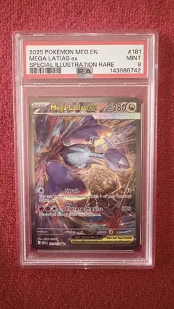 2025 POKEMON MEG EN-MEGA EVOLUTION #181 MEGA LATIAS EX PSA 9 - Image 1