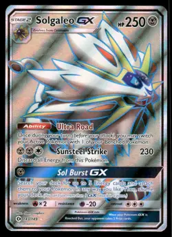 Pokemon Cards Solgaleo GX 143/149 Sun & Moon Rare Ultra NM - Image 1