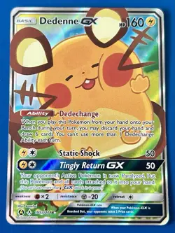 Dedenne GX 195A/214 Alternate Art Holo Black Star Promo Pokemon Card - Image 1