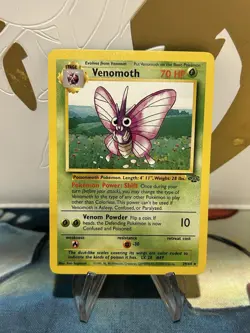 Venomoth 29/64 Pokemon Jungle Unlimited Rare Card WOTC MP - Image 1