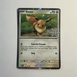 Pokemon Eevee SV151 Stamped Promo Holo Card 133/165 Basic 70 HP - Image 1