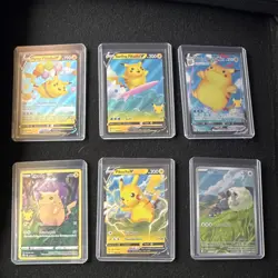Pokemon TCG Celebrations Pikachu V, VMAX Full Art Holo Card Lot - 6 Cards - Image 1
