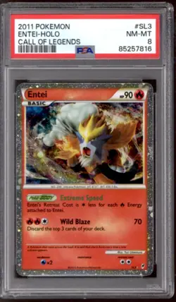 Pokemon Call of Legends Entei SL3 PSA 8 - Image 1