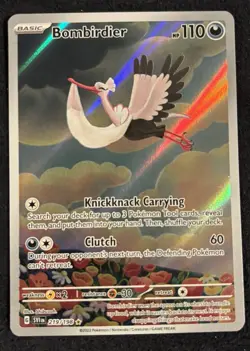 Pokemon TCG Bombirdier Illustration Rare Card Scarlet & Violet 219/198 - Image 1