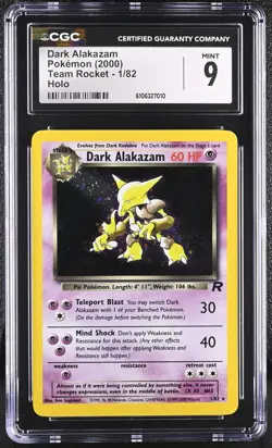 Pokemon DARK ALAKAZAM Team Rocket Unlimited Holo Rare #1 ⭐CGC 9 MINT⭐ - Image 1