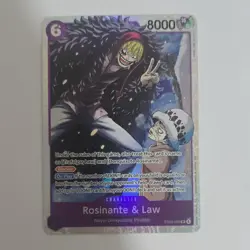 Rosinante & Law EB04-038: Character 8000 Power Blocker Foil One Piece CCG Card - Image 1