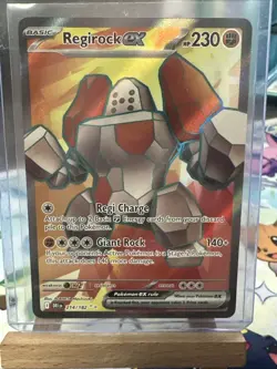 Pokemon TCG Regirock EX 214/182 Destined Rivals Ultra Rare NM Card - Image 1