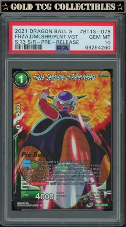 PSA 10 ⭐ Frieza 078 Pre-Release Supreme Rivalry Card Super DBS Z DBZ Heroes - Image 1