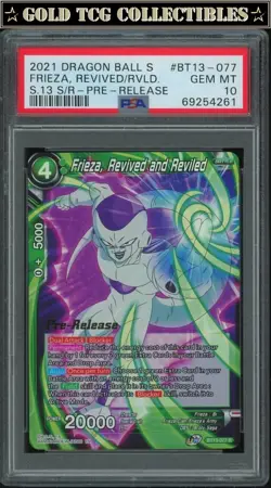 PSA 10 ⭐ Frieza 077 Pre-Release Supreme Rivalry Card Super DBS Z DBZ Heroes - Image 1