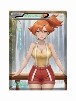SunInAries - Custom Card - Goddess Waifu Universe Misty Cascading Vixen ARC015 - Image 1