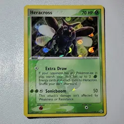 Pokemon Card Heracross 7/101 EX Hidden Legends Holo Light Play - Image 1