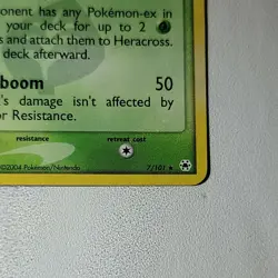 Pokemon Card Heracross 7/101 EX Hidden Legends Holo Light Play - Image 3