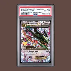 PSA 10 Pokemon TCG Celebrations M Rayquaza EX Card #76/108 2021 - Image 1