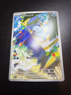 Oshawott 105/086 Sv: White Flare Holo Illustration Rare / IR Pokemon Card NM - Image 1