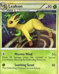 Leafeon Holo 2011 Call of Legends Holo Foil Rare Pokemon Card 13/95 PSA 9 MINT - Image 2