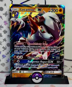 Lycanroc GX - 74/145 - Pokemon Guardians Rising Sun & Moon Ultra Rare Card NM - Image 1