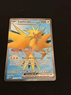 Zapdos EX 192/165 Holo Ultra Rare English S & V 151 - Pokemon Card LP - Image 1