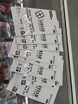 Gundam Card Game *Store Tournament Participation Pack 01* Sealed Promo Pack 8x - Image 1