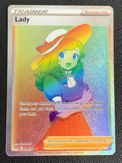 Lady 208/196 Lost Origin Rainbow Secret Rare Pokemon TCG Card NM - Image 1