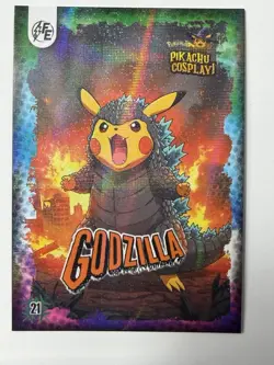 Godzilla (Pikachu) #21 - Galaxy Holo - Electric Pikachu Cosplay - Pokemon - Image 1
