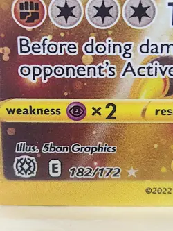 Pokemon Galarian Zapdos V 182/172 Secret Rare Holo Brilliant Stars - Image 2