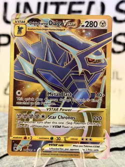 Pokemon Origin Forme Dialga VSTAR (Secret) 210/189 Swsh10: Astral Radiance Gold - Image 1