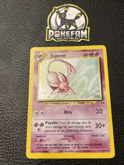 Espeon - 1/75 - Pokemon Neo Discovery Unlimited Holo Rare Card WOTC LP - Image 1