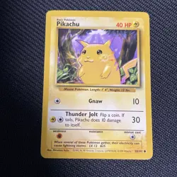 Pikachu (Yellow Cheeks) 58/102 - Pokemon TCG - NM - Image 1