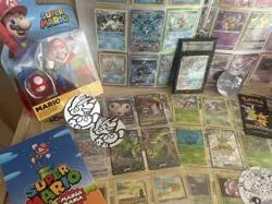 Pokemon Card Lot 80+ Cards Graded Slab Mario Bonus Mixed Lot - Image 2