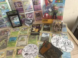 Pokemon Card Lot 80+ Cards Graded Slab Mario Bonus Mixed Lot - Image 4