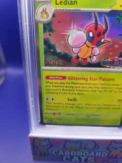 PSA 9 Ledian (Staff Stamped) #133 Pokemon Stellar Crown Prerelease Promo - Image 2
