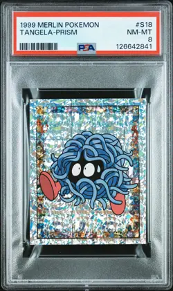 1999 MERLIN POKEMON #S18 TANGELA-PRISM PSA 8 - Image 1
