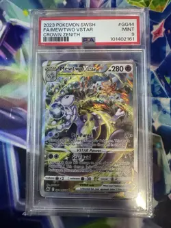 Pokemon Mewtwo VSTAR GG44/GG70 Crown Zenith Galarian Gallery Holo PSA 9 2023 - Image 1