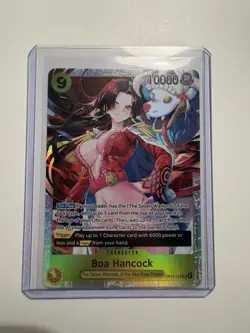 Bandai Boa Hancock OP14-112 SR Full Art Holo Azure Sea's Seven One Piece CCG - Image 1
