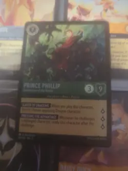 Disney Lorcana Prince Phillip Swordsman Of The Realm 83/204 Super Rare FOIL HOLO - Image 1