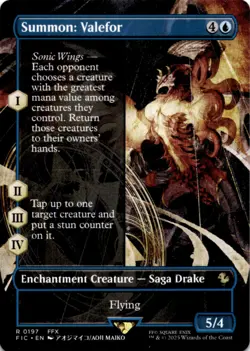 MTG Summon: Valefor (Borderless) Normal NM Commander: FINAL FANTASY Magic 197 - Image 1