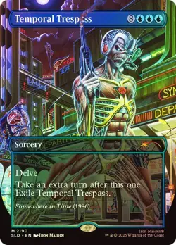 MTG - Temporal Trespass - Foil - Iron Maiden Secret Lair - Magic the Gathering - Image 1