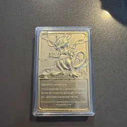 Pokemon Mewtwo Burger King 23K Gold Plated Trading Card and Pokeball 1999 - Image 2