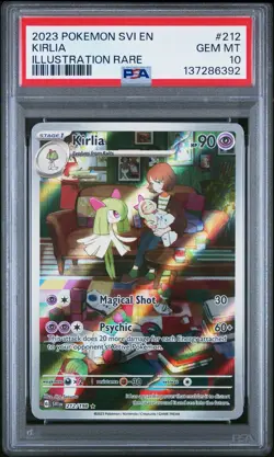 Pokemon Kirlia #212/198 SV: Scarlet & Violet Illustration Rare Holo PSA 10 2023 - Image 1