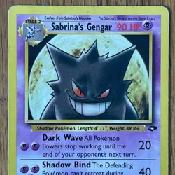 Sabrina’s Gengar 29/132 2000 Gym Challenge Pokemon Card Non-Holo WotC Vintage - Image 3