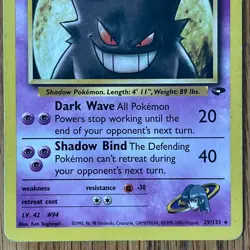 Sabrina’s Gengar 29/132 2000 Gym Challenge Pokemon Card Non-Holo WotC Vintage - Image 4