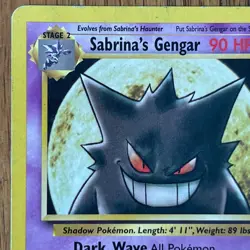 Sabrina’s Gengar 29/132 2000 Gym Challenge Pokemon Card Non-Holo WotC Vintage - Image 5