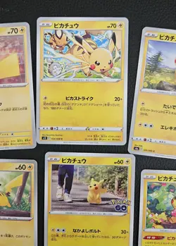 Bundle 7 Pokemon Cards Pikachu Different Years Expansion - Image 5